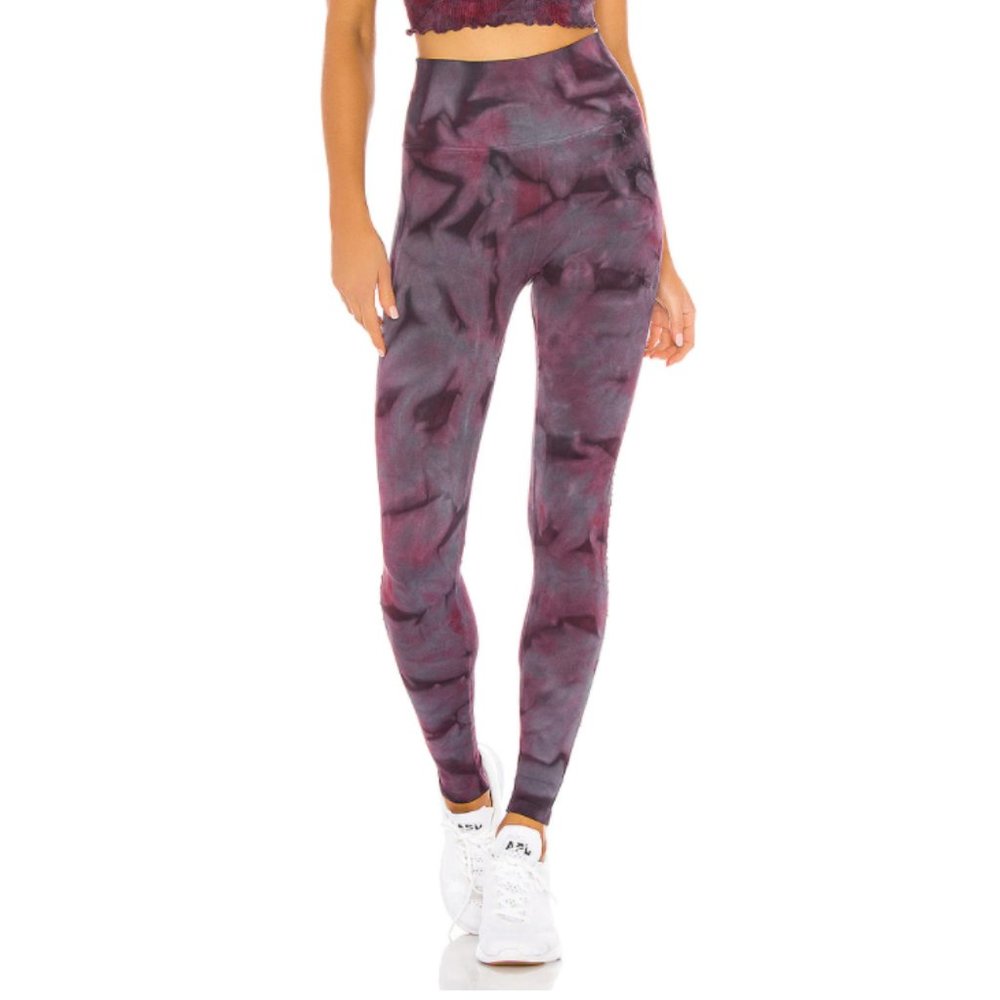 Spiritual Gangster Self Love Leggings Wild Berry Galaxy Tie Dyed